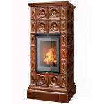 Kachlová Krbová kamna ABX Venezia exklusive L, Hnědá